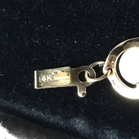 14K Gold and Pearl Bracelet Handmade 7” - Picture 7 of 8